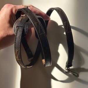 Louis Vuitton Monogram Crossbody Strap Purse Handbag Detachable Vintage Brown